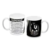 AFL Collingwood Magpies Team Logo and Song Ceramic Coffee Cup Mug - Gift Idea