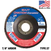 SAIT Ovation Ceramic Flap Disc Type 27 80 Grit 4-1/2 inch Abrasive Discs QTY 10