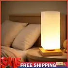 Table Lamp with Wood Base Bedside Small Lamp for Night Stands Living Room Office