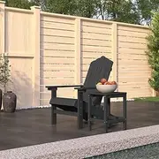 Garden Chair Garden Adirondack Chair with Table HDPE Anthracite Patio Seating