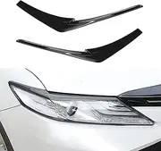 Xhfarce Carbon Fiber Headlight Eyebrow Eyelid Cover Trim Decoration Sticker for Toyota Camry 2022 2021 2020 2019 2018 Accessories