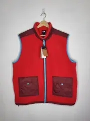 THE NORTH FACE Royal Arch Fleece Vest Men's Size XXL Red Cordovan Norse Blue NWT