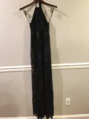 NaaNaa Nasty Gal Sequin Body Maxi Double Split Thigh Dress Size US 6