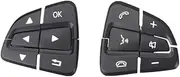 Car Steering Wheel Button Repair Kit for Mercedes Benz A B GLA GLS GLE V Class W176 W246 W156 W166 W292 W117 W218 W231 Push Button Switches(Black 1 Pair)