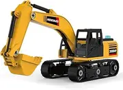 Construct IT Site Excavator Super Digger – 75-Piece STEM Construction Kit – Build Your Own Excavator Vehicle Model – Creative Engineering Toy for Kids Ages 5+