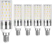 E14 LED Bulbs 5W (40W Halogen Equivalent), MATCHEASY E14 Base LED Light, Warm White 3000K 450LM, 230V, Non-dimmable, Small Edison Screw Bulb for Fridge/Cooker Hood, 5-Pack