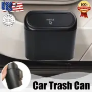 Car Trash Can with Lid Mini Car Trash Can Waste Manager Stand Storage Container