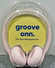 Groove Onn On-Ear Headphones Adjustable For A Comfortable Fit Headband Pink New