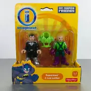 Imaginext DC Super Friends BLACK & SILVER SUPERMAN & LEX LUTHOR 2-Pack Box