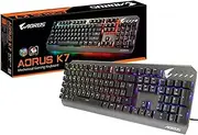 AORUS K7 Mechanical, Cherry MX Red Switches, Height-Adjustable Stands, RGB Fusion Keyboard GK-AORUS K7