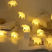 1.5m 10LEDs LED String Lights Elephant Animal Shaped Fairy String Lights Children's Room Decor Christmas Party Holiday Home Decoration Best Gift for Children