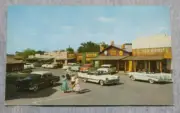 Vintage Postcard: Shopping Center Brown St. in Scottsdale Arizona. Vintage Cars