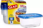 GladWare Soup & Salad Food Storage Containers for Everyday Use Medium Rectangle