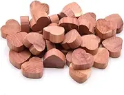 Wahdawn Aromatic Cedar Balls Cedarwood Hearts Blocks for Clothes Storage Moth Repellent, Closets and Drawers Fresh Scent, Pack of 30