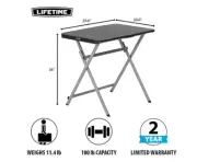 Lifetime 30" Light Commercial Personal Table, Black FREE shipping