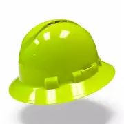 Case of 12 Pyramex HP54131V Ridgeline Full Brim Hard Hat, Vented, Hi-Vis Lime