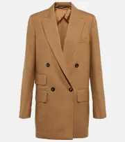 [Max Mara] Max Mara Luglio wool, mohair and silk blazer UK 14 brown
