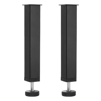 2 Pcs Adjustable Height Center Support Leg, 8" Bed Support Legs, Black