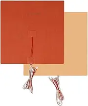 domoi 250X250mm 3D Printer Silicone Heater Pad Fiberglass Cloth 3D Printer Heated Bed Silicone Heater Pad 3D Printer Heater Pad 110V 450W 100cm Cable Length