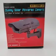 Solar Power Fake Camera CCTV Waterproof Realistic Dummy Security Cam Blinking