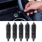5 Pcs 12V-24V Car Cigarette Lighter Socket Plug Power Connection Adaptor Set 10A
