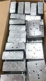 45-Pack ORBIT 4SB-NM 4" Square Steel Welded Outlet 1900 Boxes~4" x 1-1/2"D~21Cu"