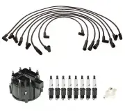 ACDelco Ignition Kit Distributor Rotor Cap Wire Spark Plugs for Chevy Bucik GMC