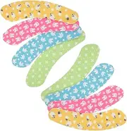 PRETYZOOM 4Pairs Washable Bathroom Toilet Seat Covers Sticky Closestool Mats Yellow Blue Pink Green Soft Comfortable Pads for Home Bathroom Use