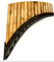 13 PIPES FLUTE DARK BAMBOO TUNABLE FROM PERU CASE INCLUDED