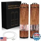 Electric Salt and Pepper Grinder Set-Rechargeable, Salt and Pepper Shakers, A