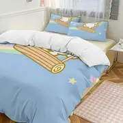 v429 Cinnamoroll 3-Piece Twin Bed Set - Includes 1 Single Comforter And 2 Pillowcases Bedding - Fade Resistant Microfiber - Cinnamoroll io429