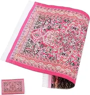 UPKOCH Miniature Tassel Rug for Dollhouse Vintage Floor Mat Micro Landscape Adornments 1pc