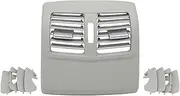 W212 Rear Air Conditioning Chrome Panel AC Vent Grille Outlet Cover Compatible For Mercedes Benz E Class E260 E300 E320 2012 2013 2014 2015(Standard Light Gray)