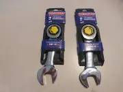( 2 )19 MM STUBBY RATCHETING COMBINATION WRENCH'S POLISHED CHROME VANADIUM STEEL