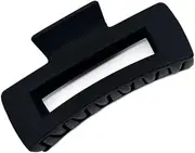 Square Claw Clip Hair Clips for Women.Non-slip Matte Large Claw Clips for Thick Hair,Medium Hair Claw Clips for Thin Hair,Hair Claws Jaw Clips for Hair(1ct Rectangular Clips for Hair,Black Hair Clip)