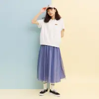 在飛比找momo購物網優惠-【Dailo】清新感格紋網紗-女長裙 格紋 藍 黑(二色/魅