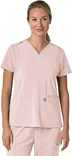 [CARHARTT] Women's Flex Panel V-Neck Scrub Top, Soft Rose, 3X-Large