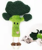 PAZ'S GIFT Cat Plush Toy Chewy Indoor Catnip Stuffed Plush Soothing Kitten Separation Anxiety Cat Teething Chew Toy Interactive Anti-Bite Organic Cat Kick Toy Reduce Boredom Cute Muppets