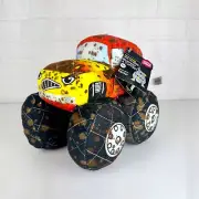 Leaps & Bounds Ruffest & Tuffest Monster Truck Large Plush Dog Toy Tough Kevla