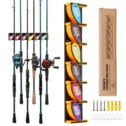 Wall Mounted Fishing Rod Holder for Garage, Horizontal & Vertical Fishing Rod...