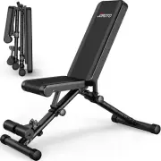 JOTORO Adjustable Weight Bench - Foldable 700 Pounds Bench Press W/ Auto-Lock