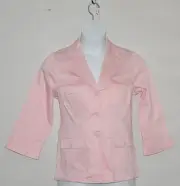 Linea by Louis Dell'Olio Stretch Sateen Blazer Size M Pale Pink