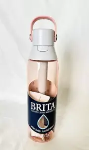 NEW Brita Hard-Sided Plastic Premium Filtering Water Bottle BPA-Free 26 oz Pink
