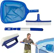 Hot Tub Cleaning Kit, Swimming Pool Skimmer Net, Brush, Adjustable, Fine Mesh Net Swimming Pool Net Skimmer, Swimming Pool Cleaning Kit