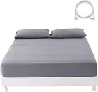 OKOHEY Grounding Fitted Sheets with 15Ft Earthing Cord, Queen Size, 95% Organic