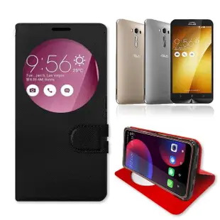 【CITY都會風】ASUS ZenFone 2 Laser ZE550KL 視窗立架磁力手機皮套 有吊飾孔