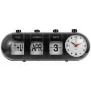 Flip Digital Clock Bedroom Desk Home Decor Alarm Clock Day Date Calendar Clock