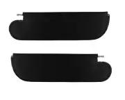 For Pontiac Tempest Sunvisors Sun visors padded black vinyl pair 1964-67