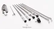 Fender Rhodes Legs + Cross bars + Knob + Brushed Aluminum Sustain Pedal with Rod