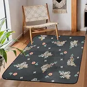 [SEEKJOYS] Koala Resting In Tree Thick Area Rug for Living Room Bedroom Dining Room Carpet Shaggy Soft Touch Unique Rug Cute Koala Rectangular Small Runner Mat, 150x100cm
